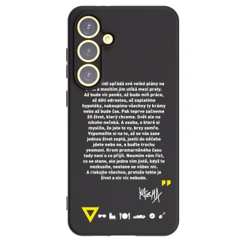 Picasee silikonový černý obal pro Samsung Galaxy S24 FE S721B - Kazma - BUĎTE TROCHU YESMANI
