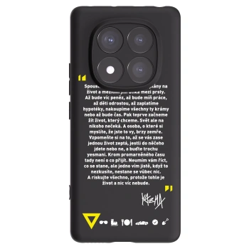 Picasee silikonový černý obal pro Xiaomi Redmi Note 14 Pro 5G - Kazma - BUĎTE TROCHU YESMANI