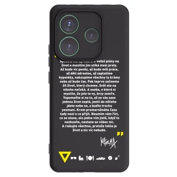 Picasee silikonový černý obal pro Xiaomi Redmi Note 14 5G - Kazma - BUĎTE TROCHU YESMANI
