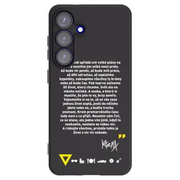 Picasee silikonový černý obal pro Samsung Galaxy S25 5G - Kazma - BUĎTE TROCHU YESMANI