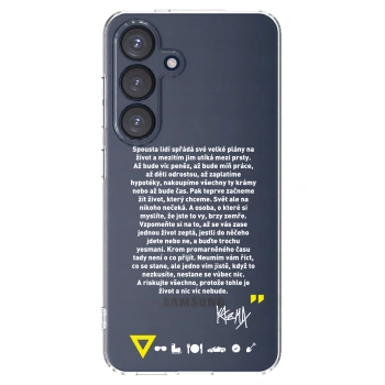 Picasee silikonový průhledný obal pro Samsung Galaxy S25 5G - Kazma - BUĎTE TROCHU YESMANI