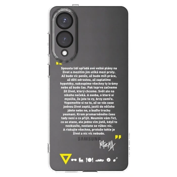 Picasee silikonový průhledný obal pro Samsung Galaxy S25 Edge 5G - Kazma - BUĎTE TROCHU YESMANI