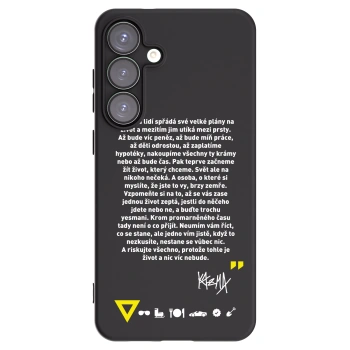 Picasee silikonový černý obal pro Samsung Galaxy S25+ 5G - Kazma - BUĎTE TROCHU YESMANI