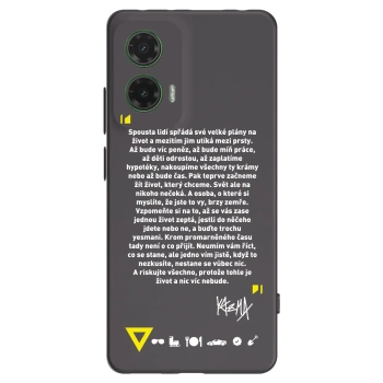 Picasee silikonový černý obal pro Motorola Moto G35 5G - Kazma - BUĎTE TROCHU YESMANI