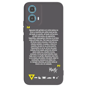 Picasee silikonový černý obal pro Motorola Moto G34 5G - Kazma - BUĎTE TROCHU YESMANI