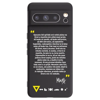 Picasee silikonový černý obal pro Google Pixel 8 Pro - Kazma - BUĎTE TROCHU YESMANI