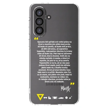 Picasee silikonový průhledný obal pro Samsung Galaxy A36 5G - Kazma - BUĎTE TROCHU YESMANI
