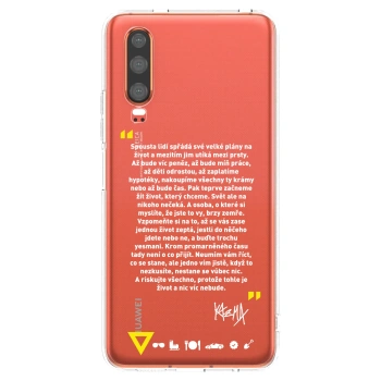 Picasee silikonový průhledný obal pro Huawei P30 - Kazma - BUĎTE TROCHU YESMANI