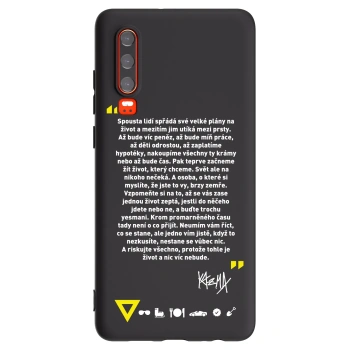 Picasee silikonový černý obal pro Huawei P30 - Kazma - BUĎTE TROCHU YESMANI