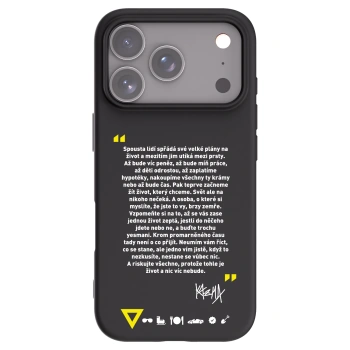 Picasee silikonový černý obal pro Apple iPhone 17 Pro - Kazma - BUĎTE TROCHU YESMANI