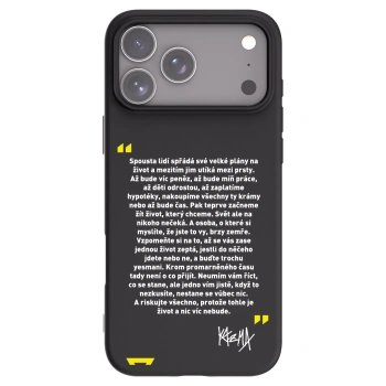 Picasee silikonový černý obal pro Apple iPhone 17 Pro Max - Kazma - BUĎTE TROCHU YESMANI