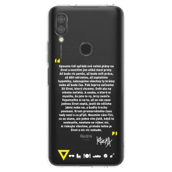 Picasee silikonový průhledný obal pro Xiaomi Redmi 7 - Kazma - BUĎTE TROCHU YESMANI
