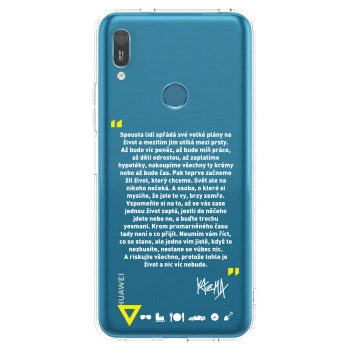 Picasee silikonový průhledný obal pro Huawei Y6 2019 - Kazma - BUĎTE TROCHU YESMANI