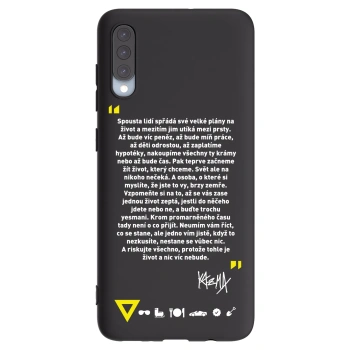 Picasee silikonový černý obal pro Samsung Galaxy A70 A705F - Kazma - BUĎTE TROCHU YESMANI