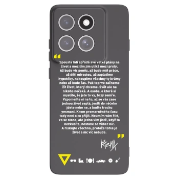 Picasee silikonový černý obal pro Motorola Edge 60 Pro - Kazma - BUĎTE TROCHU YESMANI