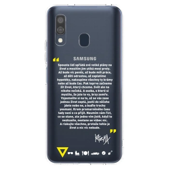 Picasee silikonový průhledný obal pro Samsung Galaxy A40 A405F - Kazma - BUĎTE TROCHU YESMANI