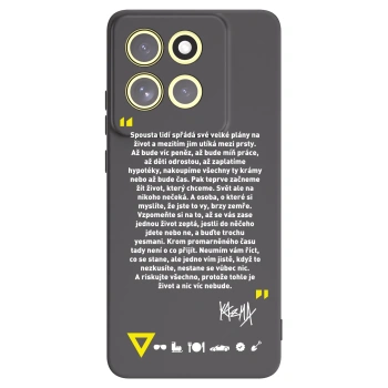 Picasee silikonový černý obal pro Motorola Moto G86 5G - Kazma - BUĎTE TROCHU YESMANI