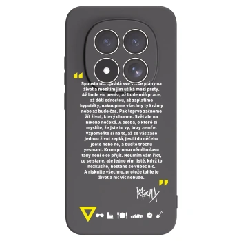 Picasee silikonový černý obal pro Xiaomi Redmi Note 15 Pro 4G - Kazma - BUĎTE TROCHU YESMANI