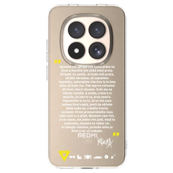 Picasee silikonový průhledný obal pro Xiaomi Redmi Note 15 Pro 4G - Kazma - BUĎTE TROCHU YESMANI