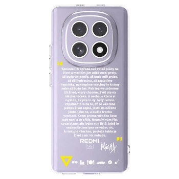 Picasee silikonový průhledný obal pro Xiaomi Redmi Note 15 - Kazma - BUĎTE TROCHU YESMANI