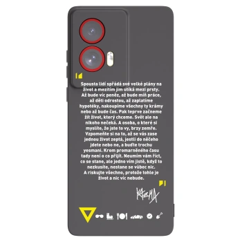 Picasee silikonový černý obal pro Motorola Edge 50 Fusion - Kazma - BUĎTE TROCHU YESMANI
