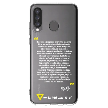 Picasee silikonový průhledný obal pro Huawei P30 Lite - Kazma - BUĎTE TROCHU YESMANI