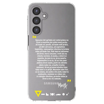 Picasee silikonový průhledný obal pro Samsung Galaxy A16 4G - Kazma - BUĎTE TROCHU YESMANI