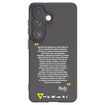 Picasee silikonový černý obal pro Samsung Galaxy S26 - Kazma - BUĎTE TROCHU YESMANI