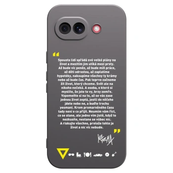 Picasee silikonový černý obal pro Google Pixel 10a - Kazma - BUĎTE TROCHU YESMANI