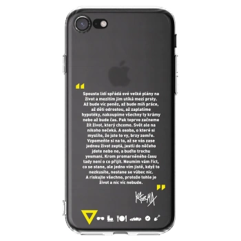 Picasee silikonový průhledný obal pro Apple iPhone 8 - Kazma - BUĎTE TROCHU YESMANI