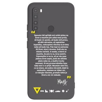 Picasee silikonový černý obal pro Xiaomi Redmi Note 8 - Kazma - BUĎTE TROCHU YESMANI