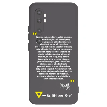 Picasee silikonový černý obal pro Xiaomi Mi Note 10 (Pro) - Kazma - BUĎTE TROCHU YESMANI