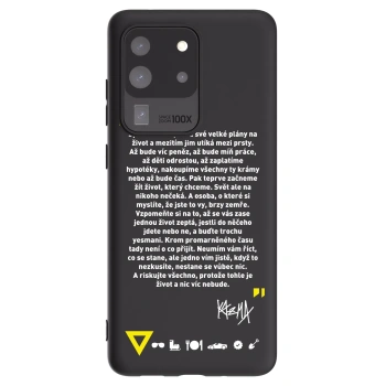 Picasee silikonový černý obal pro Samsung Galaxy S20 Ultra 5G G988F - Kazma - BUĎTE TROCHU YESMANI
