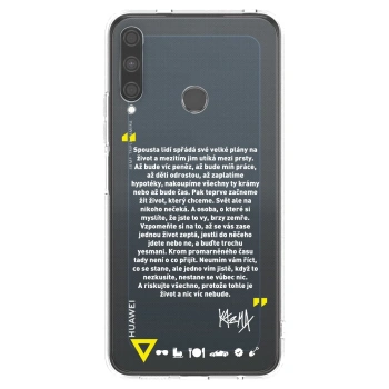 Picasee silikonový průhledný obal pro Huawei P40 Lite E - Kazma - BUĎTE TROCHU YESMANI