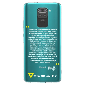 Picasee silikonový černý obal pro Xiaomi Redmi Note 9 - Kazma - BUĎTE TROCHU YESMANI