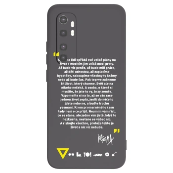 Picasee silikonový černý obal pro Xiaomi Mi Note 10 Lite - Kazma - BUĎTE TROCHU YESMANI
