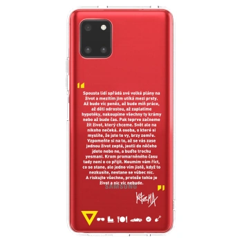 Picasee silikonový průhledný obal pro Samsung Galaxy Note 10 Lite N770F - Kazma - BUĎTE TROCHU YESMANI