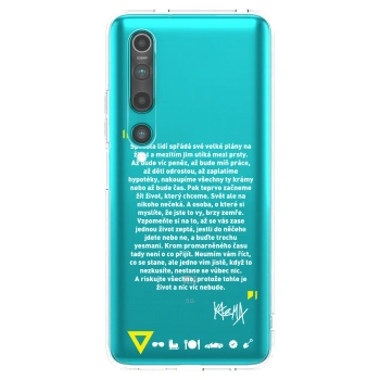 Picasee silikonový průhledný obal pro Xiaomi Mi 10 - Kazma - BUĎTE TROCHU YESMANI