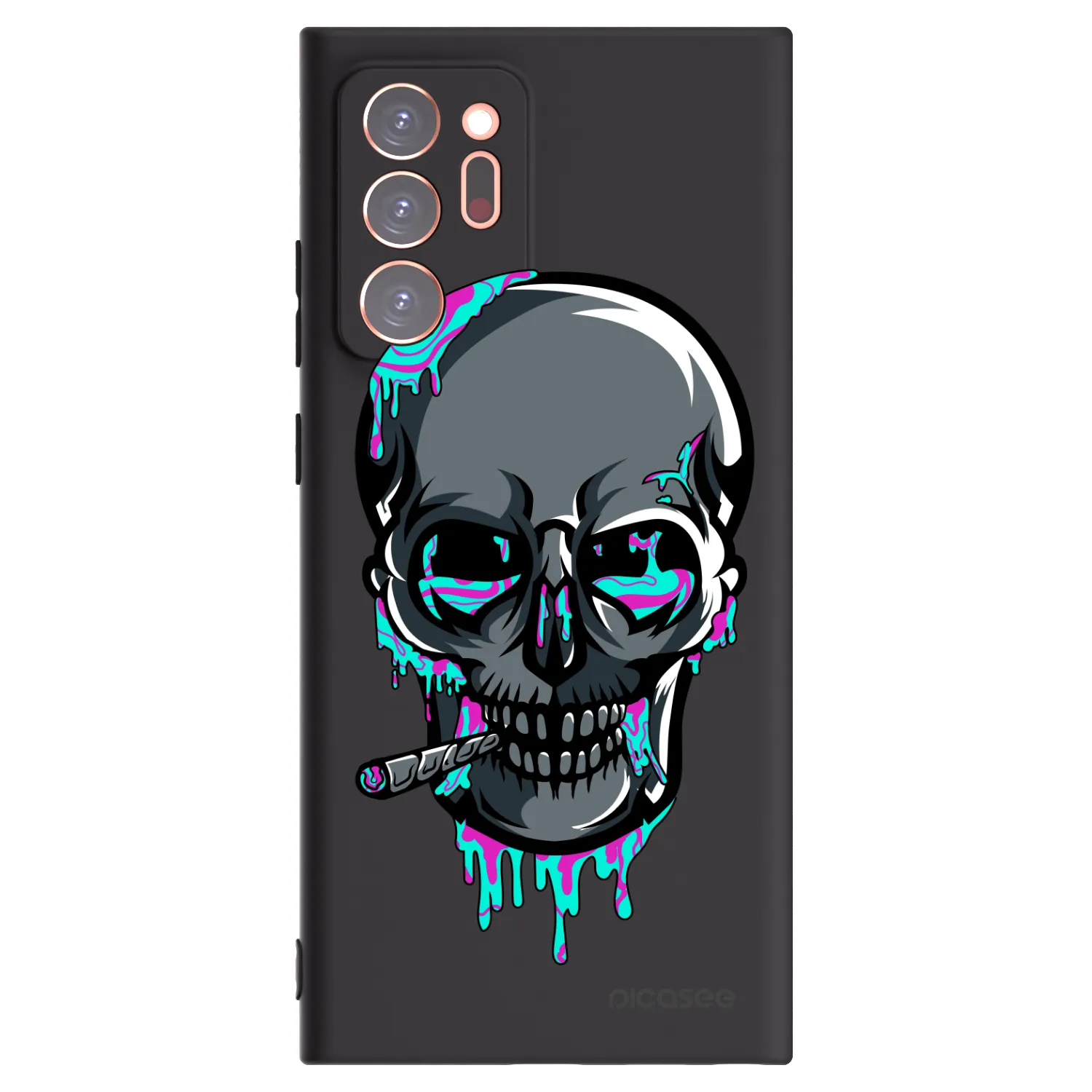 Picasee silikonový černý obal pro Samsung Galaxy Note 20 Ultra - EARTH - Lebka 3.0