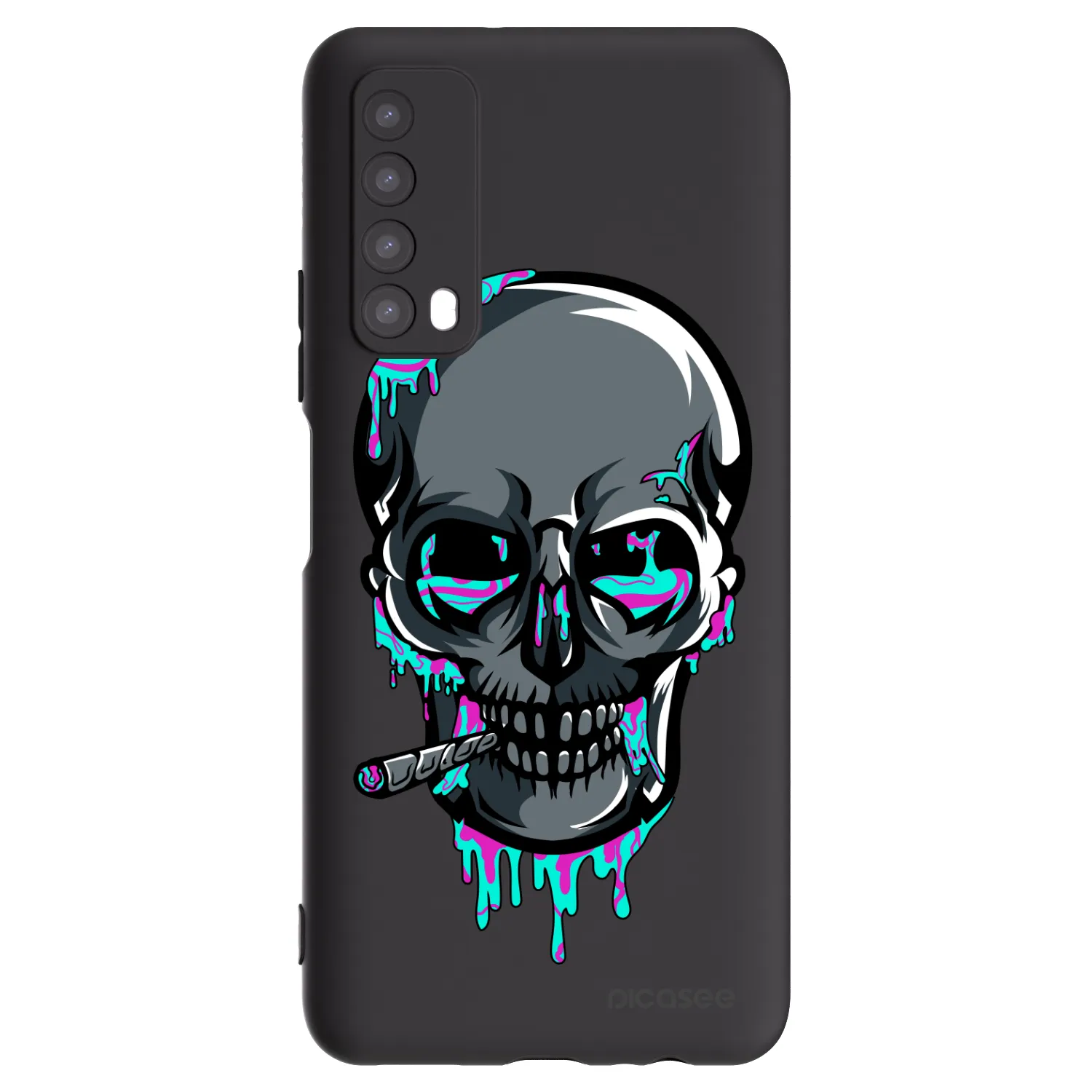 Picasee silikonový černý obal pro Huawei P Smart 2021 - EARTH - Lebka 3.0