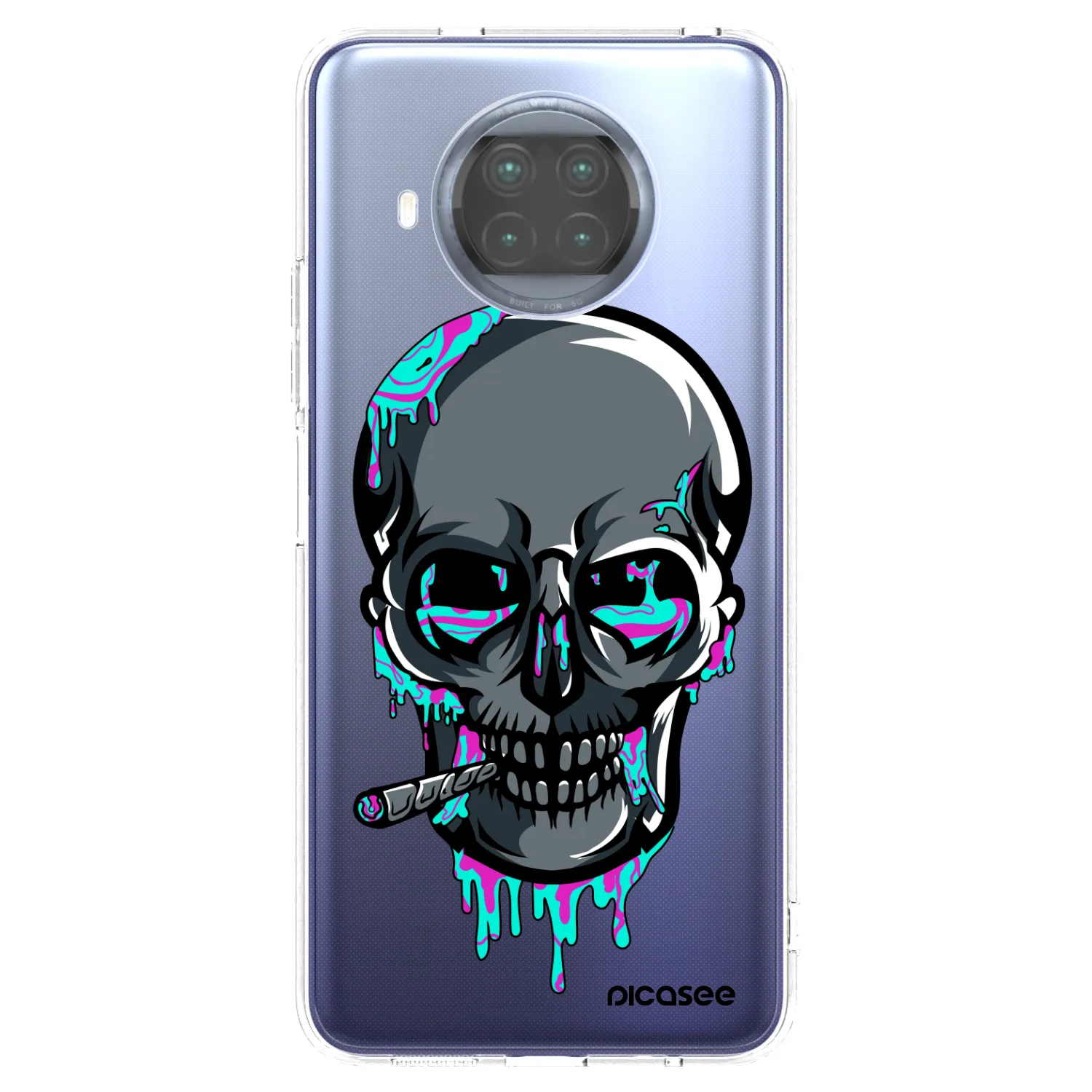 Picasee silikonový průhledný obal pro Xiaomi Mi 10T Lite - EARTH - Lebka 3.0