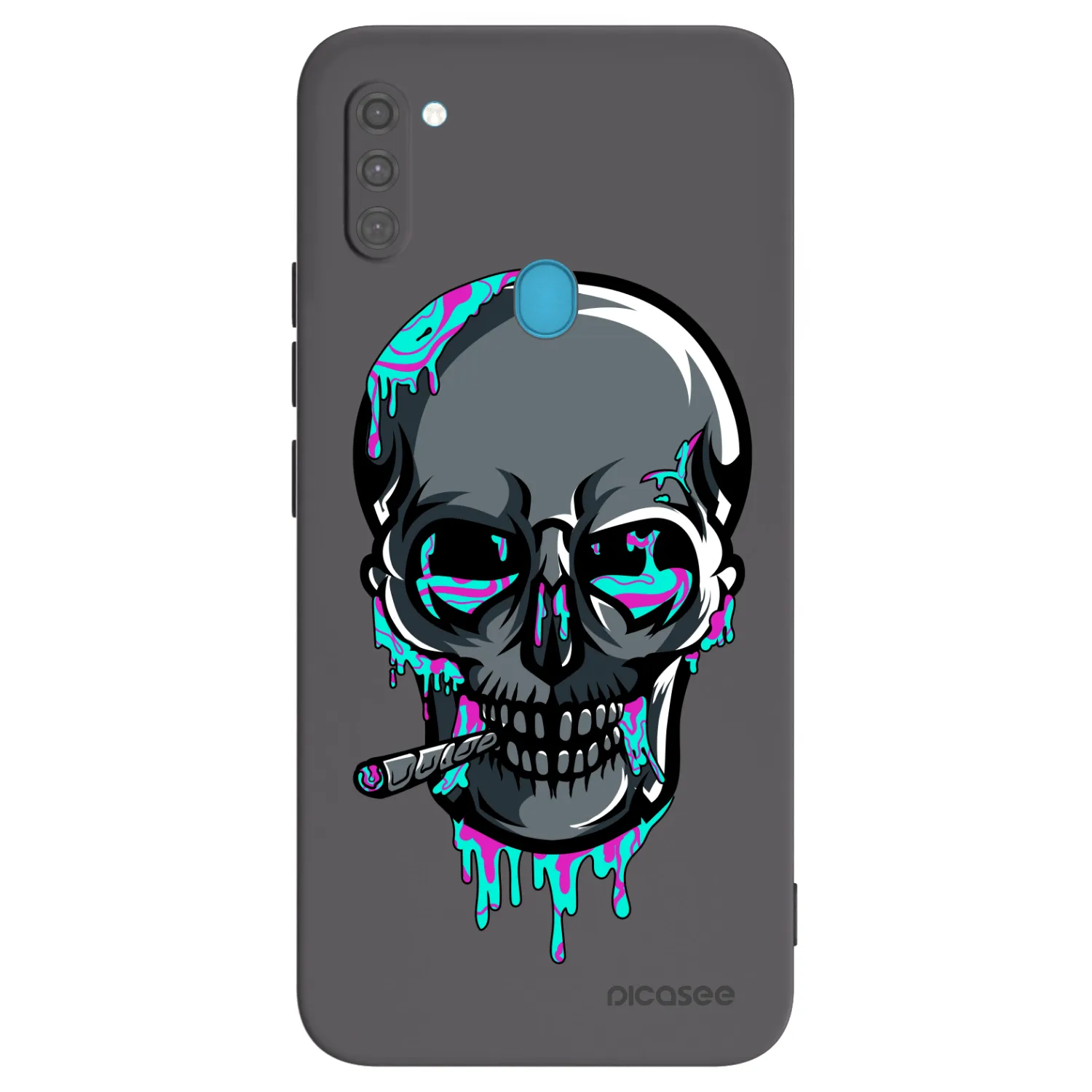 Picasee silikonový černý obal pro Samsung Galaxy M11 - EARTH - Lebka 3.0