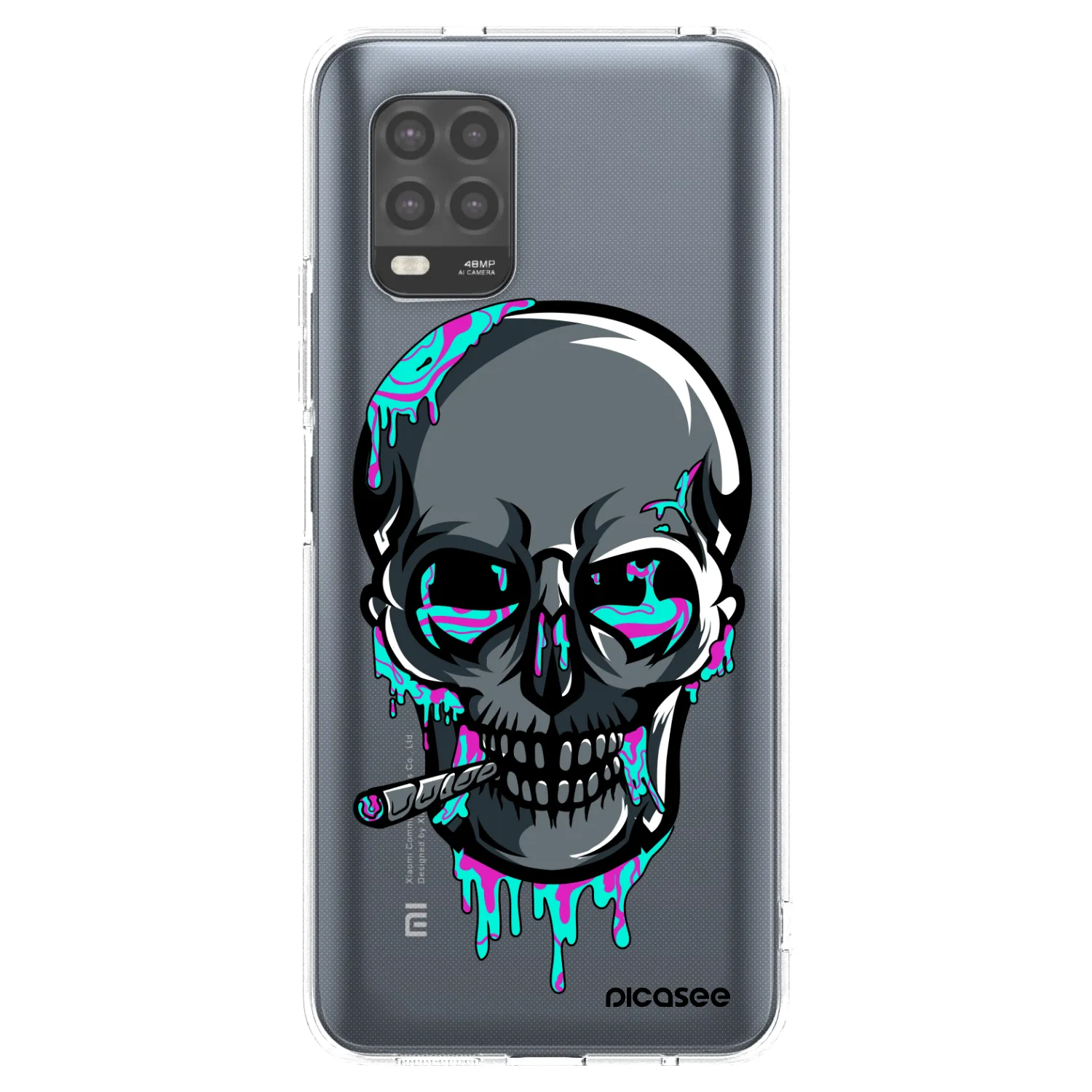 Picasee silikonový průhledný obal pro Xiaomi Mi 10 Lite - EARTH - Lebka 3.0