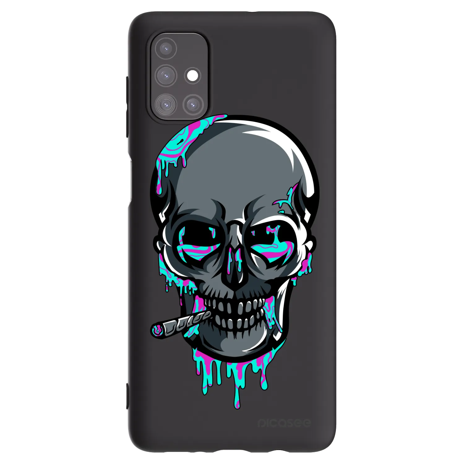 Picasee silikonový černý obal pro Samsung Galaxy M51 M515F - EARTH - Lebka 3.0