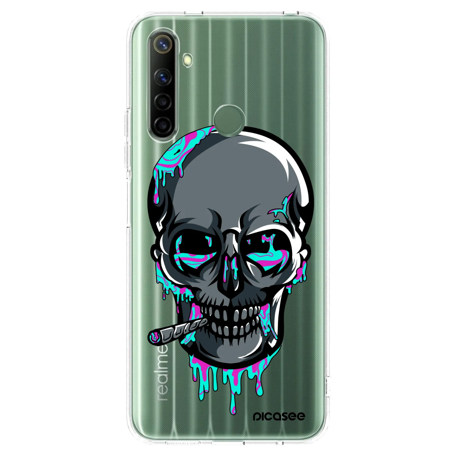 Picasee silikonový průhledný obal pro Realme 6i - EARTH - Lebka 3.0