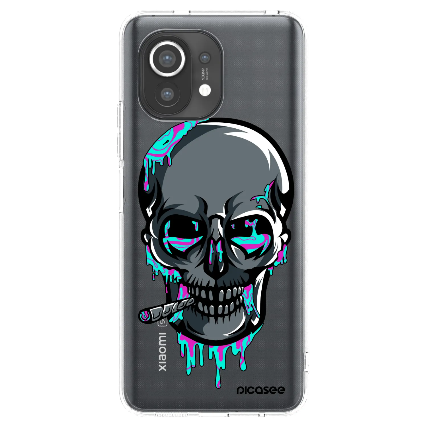 Picasee silikonový průhledný obal pro Xiaomi Mi 11 - EARTH - Lebka 3.0