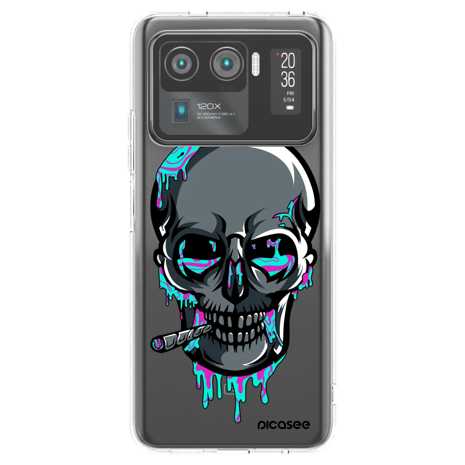 Picasee silikonový průhledný obal pro Xiaomi Mi 11 Ultra - EARTH - Lebka 3.0