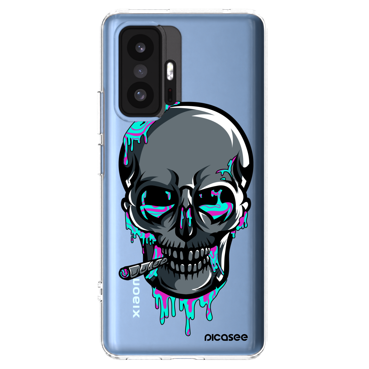 Picasee silikonový průhledný obal pro Xiaomi 11T Pro - EARTH - Lebka 3.0