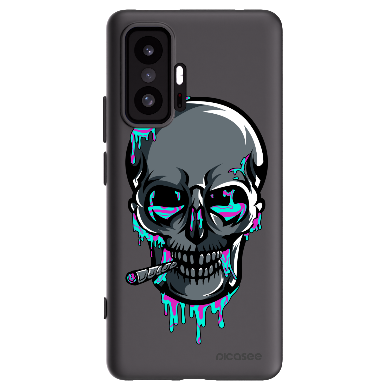 Picasee silikonový černý obal pro Xiaomi 11T Pro - EARTH - Lebka 3.0