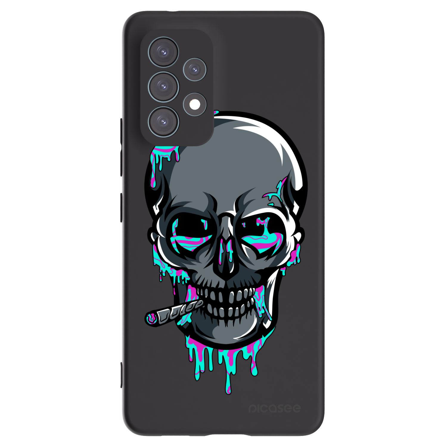 Picasee silikonový černý obal pro Samsung Galaxy A53 5G A536 - EARTH - Lebka 3.0